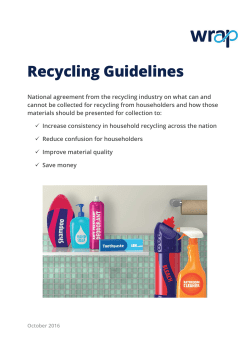 Recycling Guidelines - CIWM Journal Online