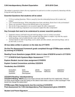 5.9A Interdependency Student Expectation 2015