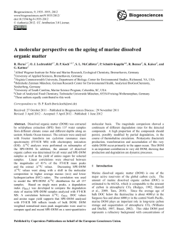 A molecular perspective on the ageing of marine