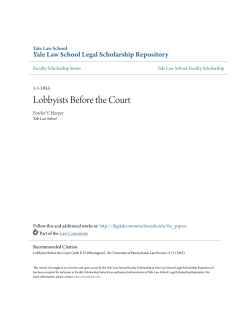 Lobbyists Before the Court - Yale Law School Legal Scholarship