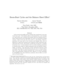 Boom-Bust Cycles and the Balance Sheet Effect