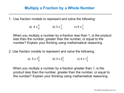 Multiply a Fraction by a Whole Number - K