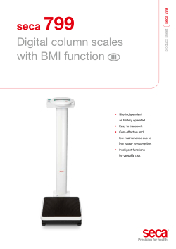 Digital column scales with BMI function