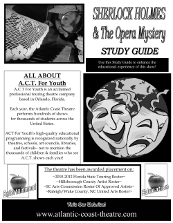 SHERLOCK HOLMES STUDY GUIDE