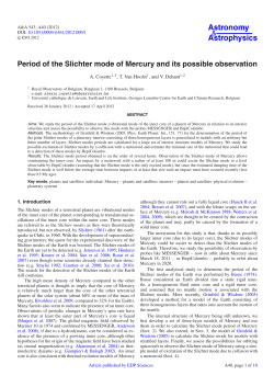 Period of the Slichter mode of Mercury and its possible observation