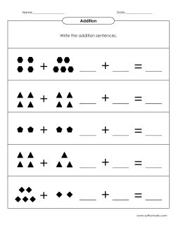 Addition Write the addition sentences.
