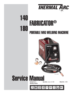 FABRICATOR&reg; 140 Service Manual 180