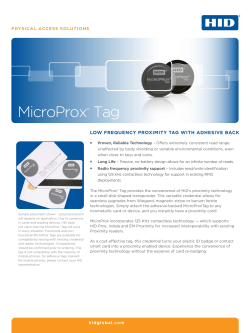 MicroProx&reg; Tag