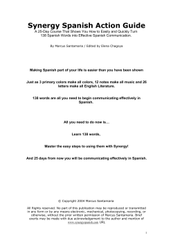 Paso uno - Synergy Spanish