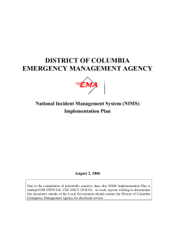(NIMS) Implementation Plan