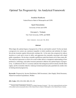 Optimal Tax Progressivity: An Analytical Framework*