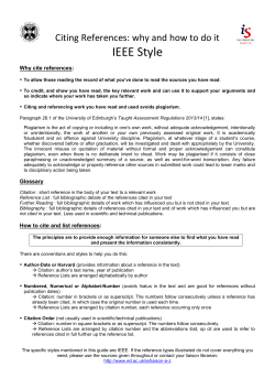 Citing References &ndash; IEEE Style - Document Server