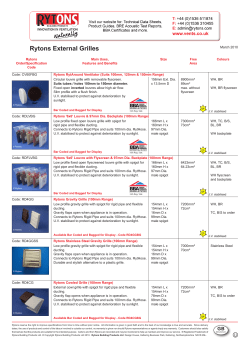 Rytons External Grilles - Putney Builders Merchants