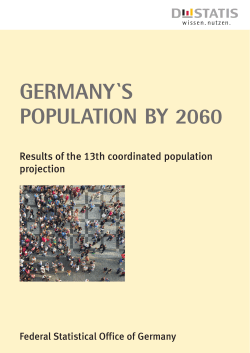 Germany&acute;s Population by 2060 - Results of the 13th coordinated