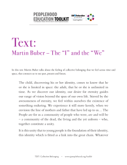Text from Buber - The Center for Jewish Peoplehood Education