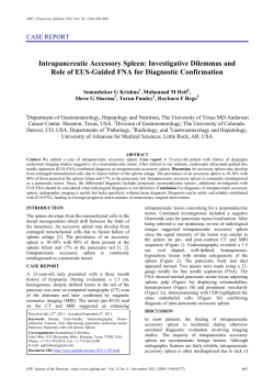 Intrapancreatic Accessory Spleen: Investigative Dilemmas and Role