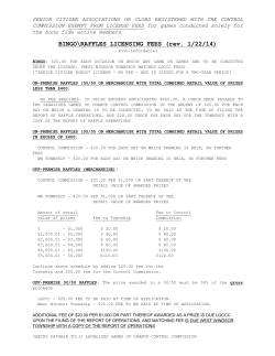 Fees - West Windsor Township