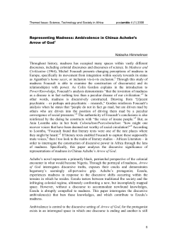 Ambivalence in Chinua Achebe`s Arrow of God