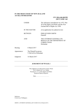 Smith v Attorney-General