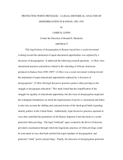 PROTECTING WHITE PRIVILEGE: A LEGAL HISTORICAL