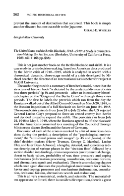 The United States and the Berlin Blockade, 1948