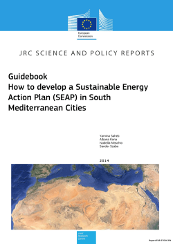 Guidebook How to develop a Sustainable Energy Action Plan (SEAP)