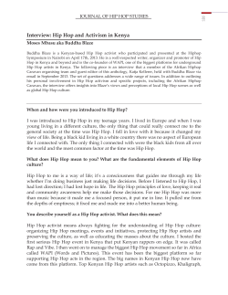 Interview: Hip Hop and Activism in Kenya