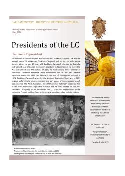 Presidents of the LC - Parliament of Western Australia