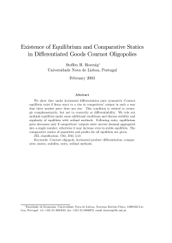 Existence of Equilibrium and Comparative Statics in Differentiated