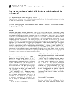 How can increased use of biological N2 fixation in agriculture