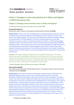 Changes in crime and punishment in Wales and England c.1530 to