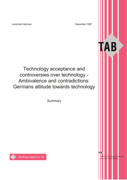 Technology acceptance and controversies over technology