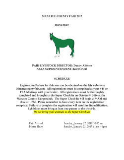 MANATEE COUNTY FAIR 2017 Horse Show FAIR LIVESTOCK