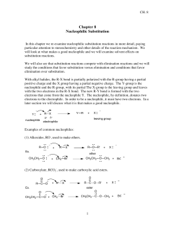 Chapter 8 Nucleophilic Substitution