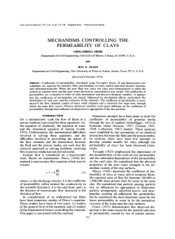 mechanisms controlling the permeability of clays
