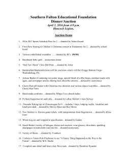 Southern Fulton Educational Foundation Dinner/Auction