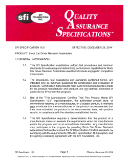 SFI Spec 16.5 - SFI Foundation