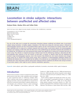 Locomotion in stroke subjects: interactions between