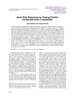 Heart-Rate Responses by Playing Position During Ball Drills in
