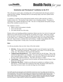 Intubation and Mechanical Ventilation in the ICU
