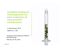 Simplified strategy for Immunogenicity cut- point - EIP
