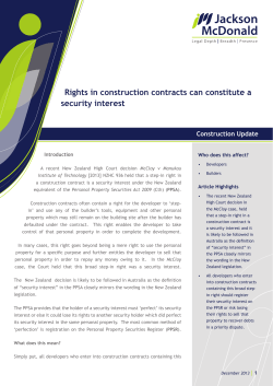 Rights in construction contracts can constitute a security interest