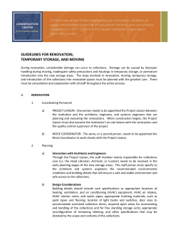 guidelines for renovation