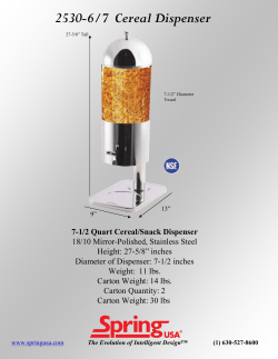 2530-6/7 Cereal Dispenser