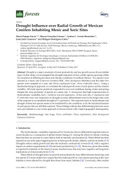 Drought Influence over Radial Growth of Mexican Conifers