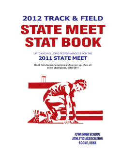 state meet stat book - Iowa High School Athletic Association