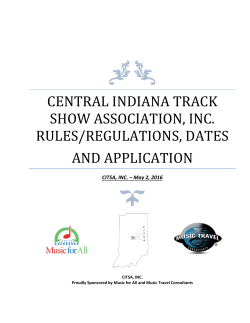 2016 CITSA Rules and Entry