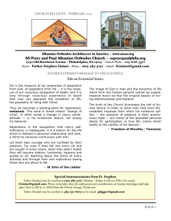 February 2013 Bulletin - SS Peter and Paul Orthodox Church