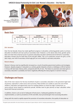 Factsheet (Girls` and Women`s Education)