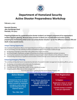 Department of Homeland Security Active Shooter Preparedness